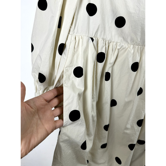 Mod Preppy Coquette Prairiecore Farmcore Cottagecore Polka Dot Maxi Dress XS - Picture 4 of 10